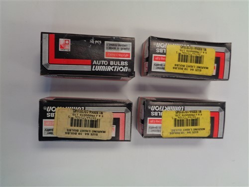 LUMIACTION SIZE 64 AUTO BULB 10 PER BOX LOT OF (4) MARINE BOAT