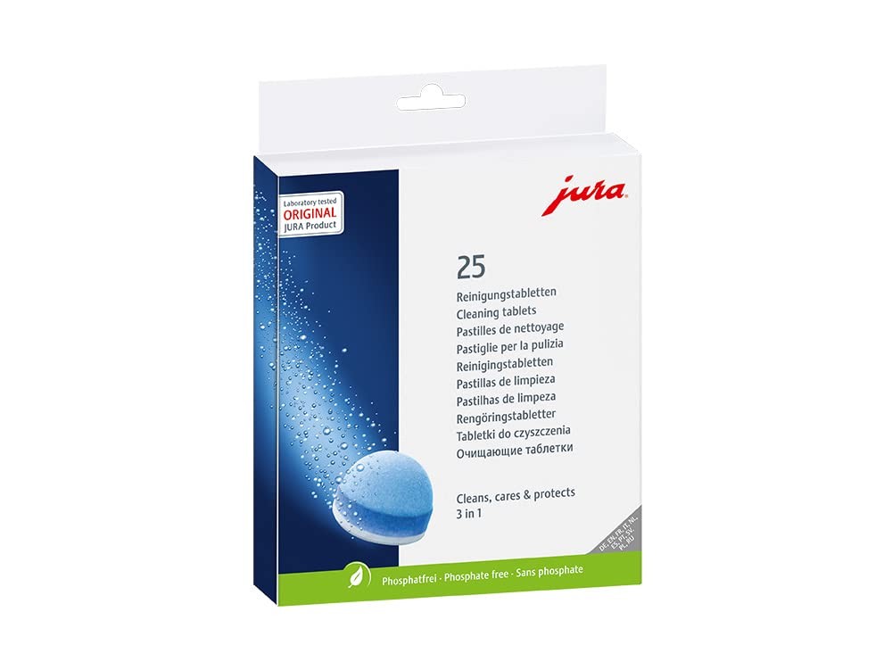 Jura 3-Phase Espresso Cleaning Tablets, 25 ct