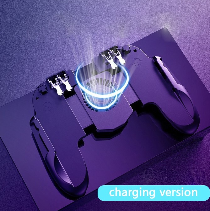 Heavy-Duty Six-finger Operating Mobile Gamepad with Fan Cooling Physics Button
