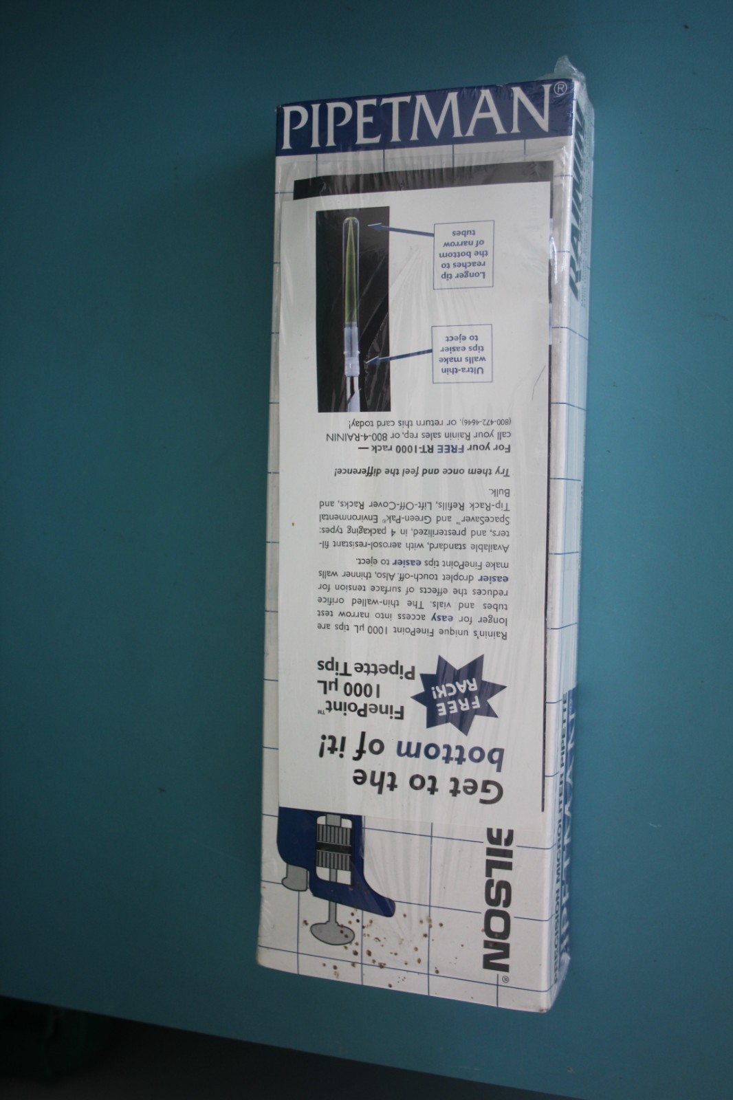 NEW GILSON P1000 PIPETMAN SINGLE CHANNEL 100-1000 uL ADJUSTABLE PIPETTOR RAININ