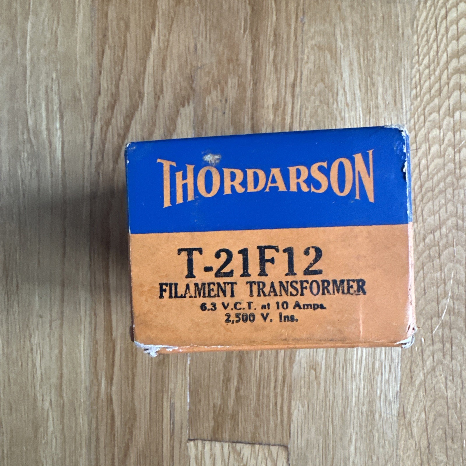 Vintage NOS Thordarson 21F12 6.3 Volt Transformer 117VAC 6.3 10 Amp