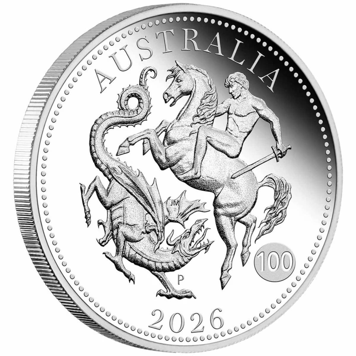 2026 Australia Sovereign St George and the Dragon 1/4 oz Silver Coin  Perth Mint