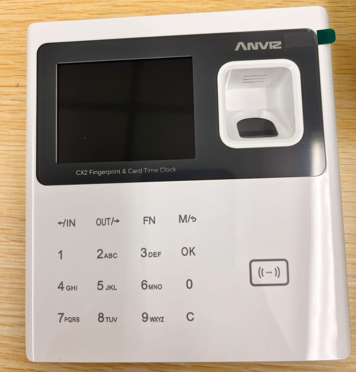 Fingerprint Time Clock for Employees Biometric RFID PIN Attendance Machine White