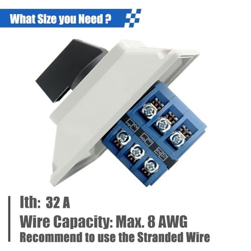 32A Rotary Changeover Switch 3-Position 3 Phase, IP65 Cam Switch Box, 12 Termina