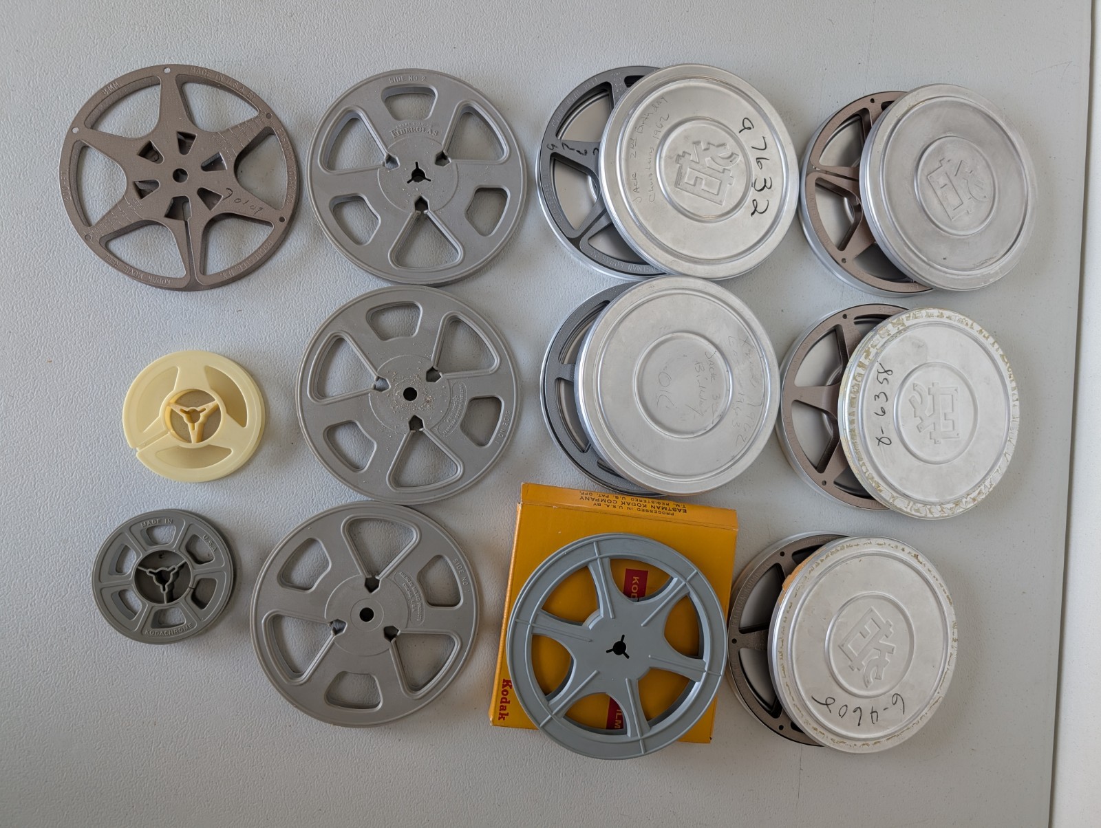 Lot of 8mm Film Movie Reels Empty 3-inch and 5-inch Plastic and Metal