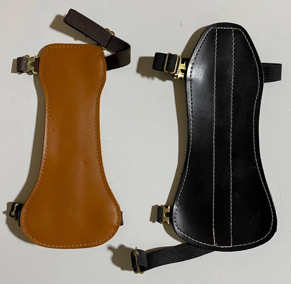 2 Vintage Archery Leather Arm Guards for Traditional & Recurve Bows Bear Pearson