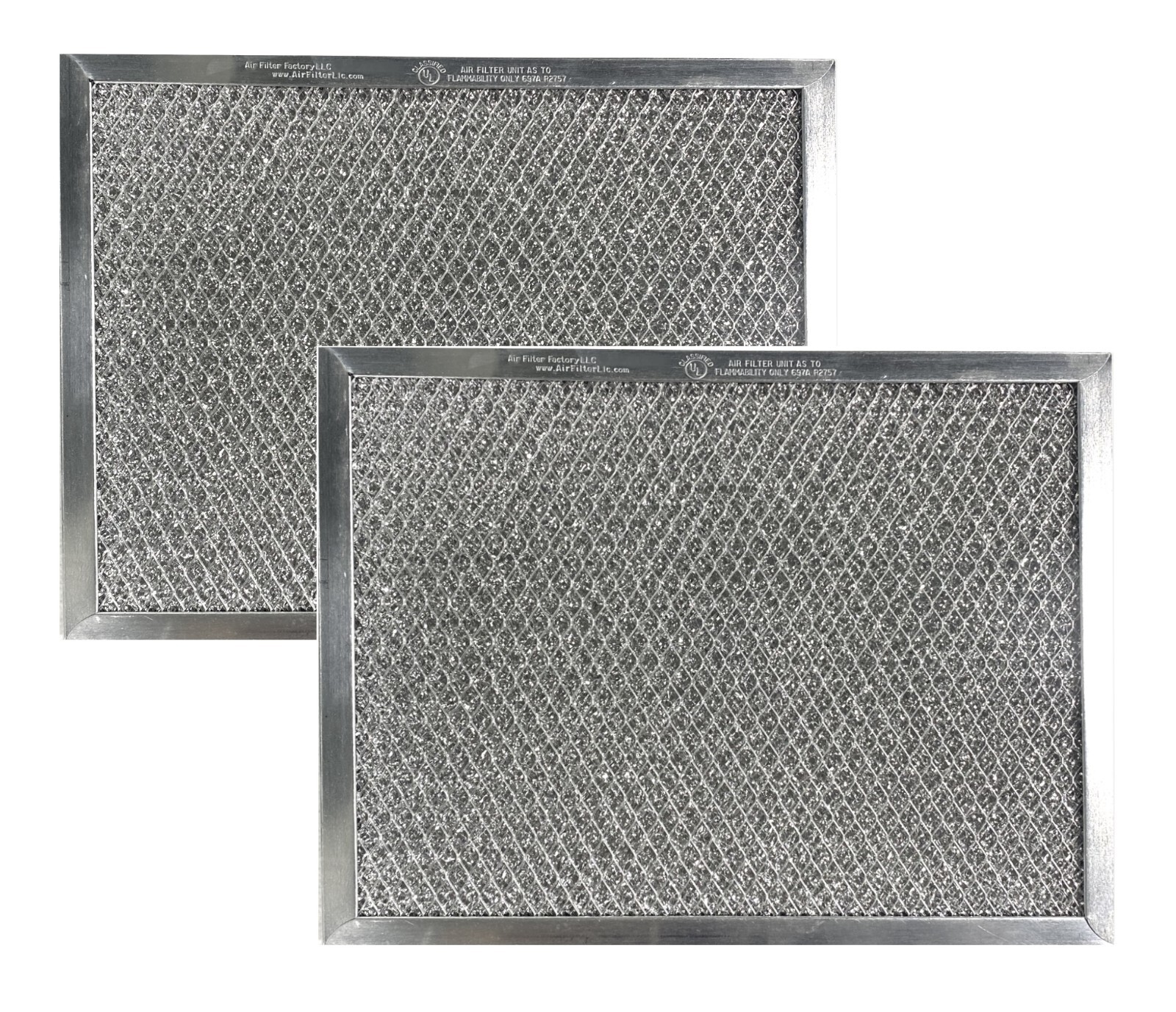 Aluminum Mesh Range Hood Grease 8" x 9-1/2" x 3/8" Filters By AFF (2-Pack)