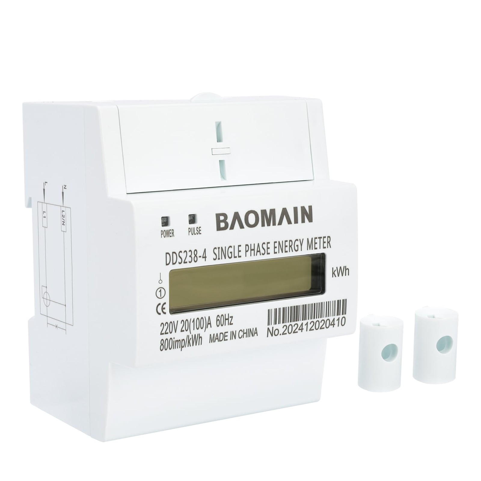 DDS238-4 DIN Rail Single Phase Kilowatt Hour kwh Meter Meter 220V 20A (100A) ...
