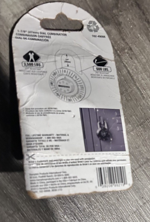 Brinks Standard Security Dial Combination Lock