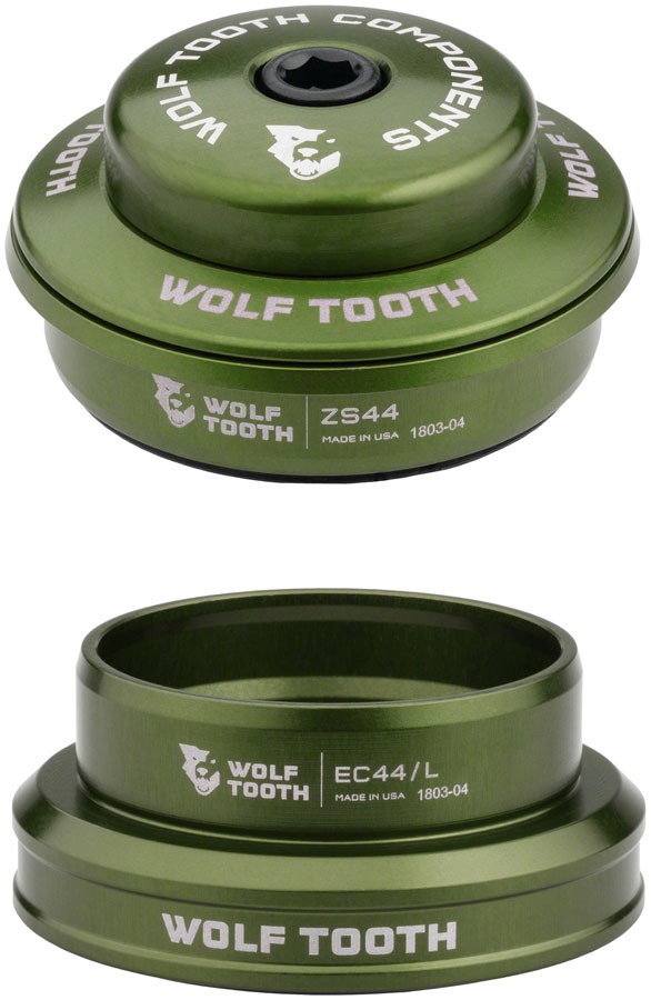 Wolf Tooth Wolf Tooth Premium Headsets - Olive Olive ZS44 Upper EC44 Lower