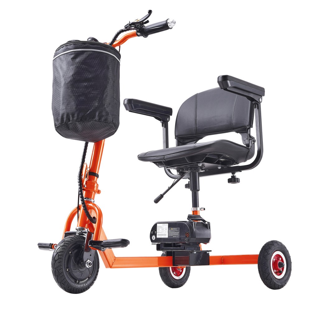 Foldable 3-Wheel Senior Electric Scooter 12Mi 48V Lithium Batt 330LBS Capacity