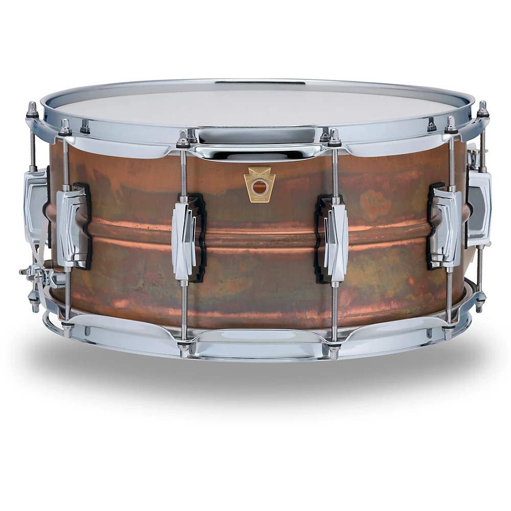 Ludwig Copper Phonic Smooth Snare Drum 14x6.5 Raw Smooth Finish w/Imperial Lugs