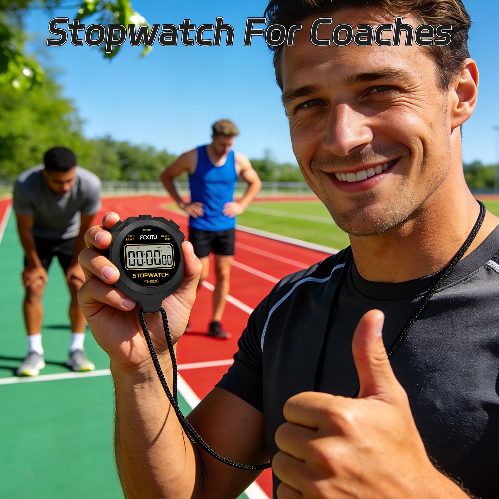 FCXJTU 2Pack Simple Basic Stopwatch Timer, Only Stopwatch Mode No Bells, No C...