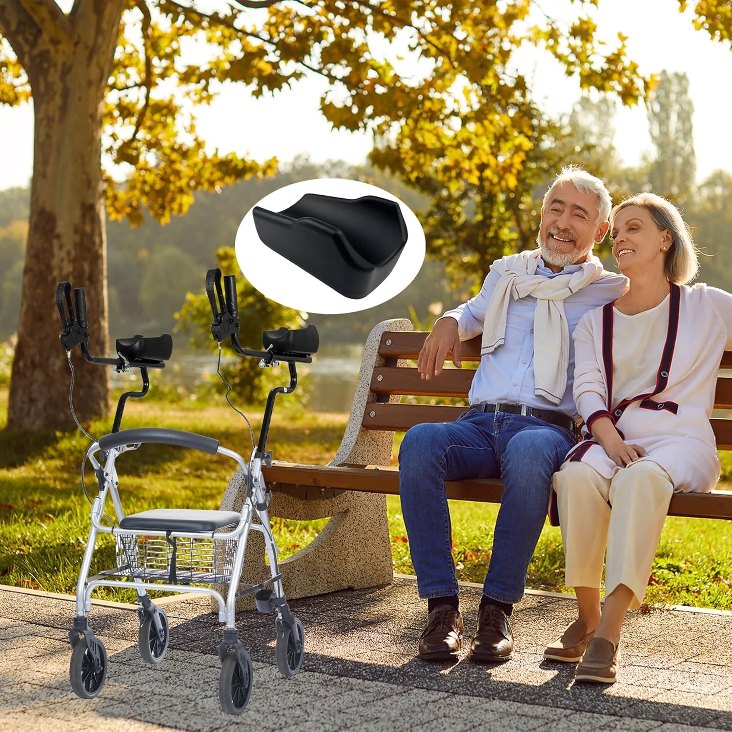 Rollator Armrest Pad – Forearm Support Cushion for Upright & Stand-Up Walkers