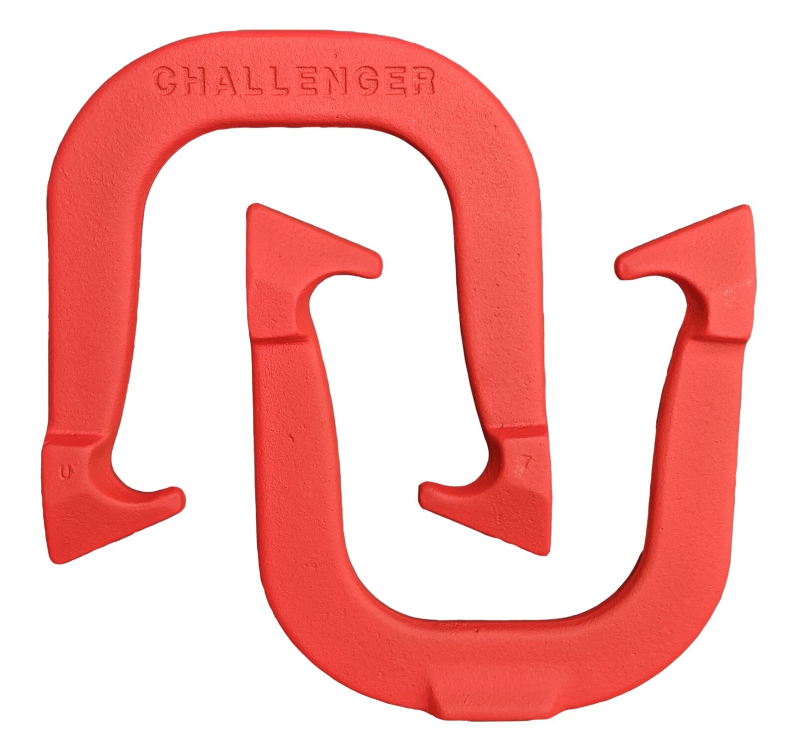Challenger Pro Professional Pitching Horseshoes- Red, One Pair, Made in USA