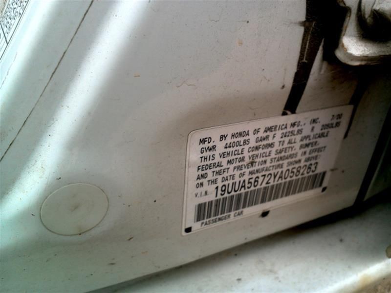 Driver Left Rear Door Latch Fits 00 TL 140105