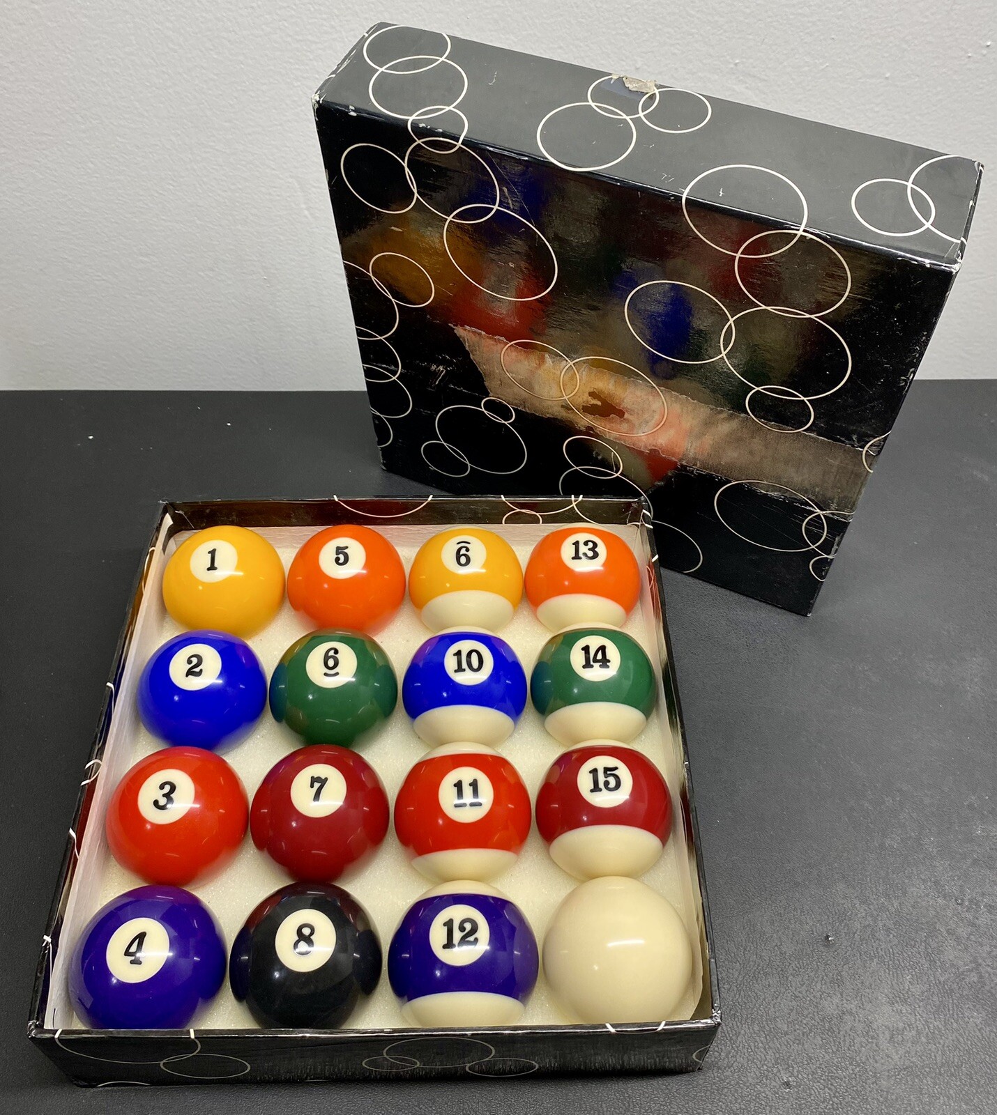 NEW Vintage 2.25” Pool Ball Set **NEVER USED**Please Read Description For Maker