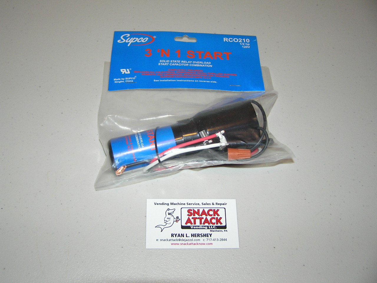 DIXIE NARCO BEV MAX&AMS -Compressor 3 n' 1 Start Capacitor, Relay&Overload 1/2HP