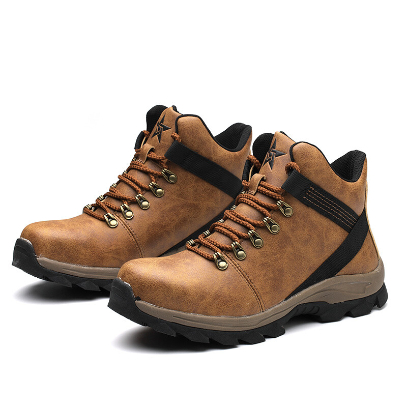Mens Hiking Steel Toe Shoes Work Boots Safety Shoes Botas De Trabajo Para Hombre