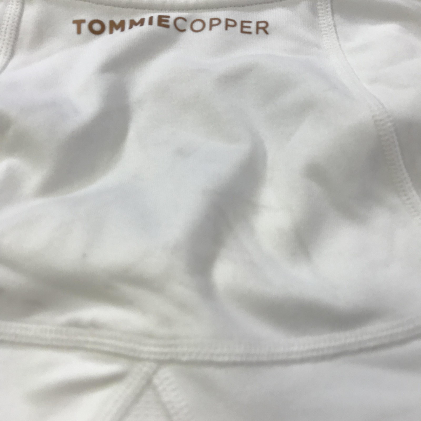 Tommie Copper Womens Lower Back Support Compression Zip Shirt Top Medium White