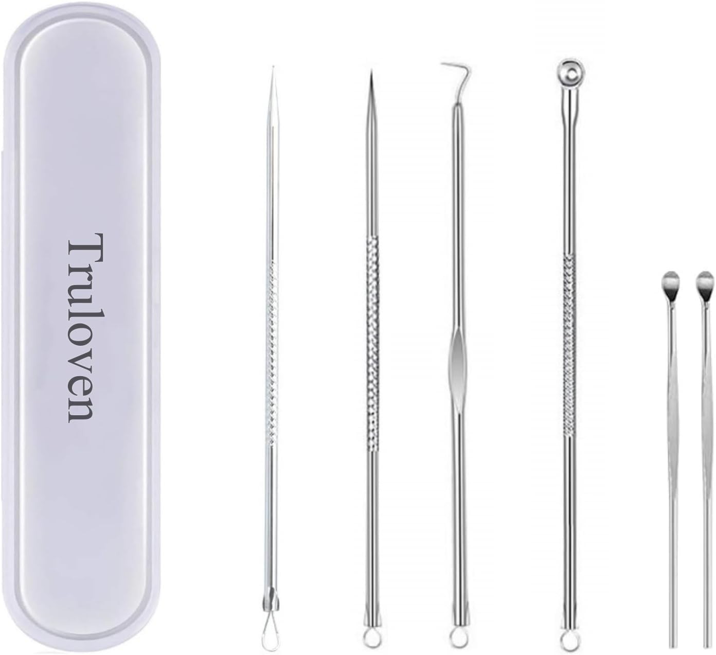 Truloven 6PCS Blackhead Remover, 1 Count (Pack of 1), Silver