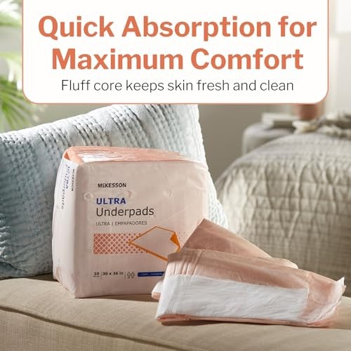 McKesson Ultra Underpads 30x36 100 Count Heavy Absorbency