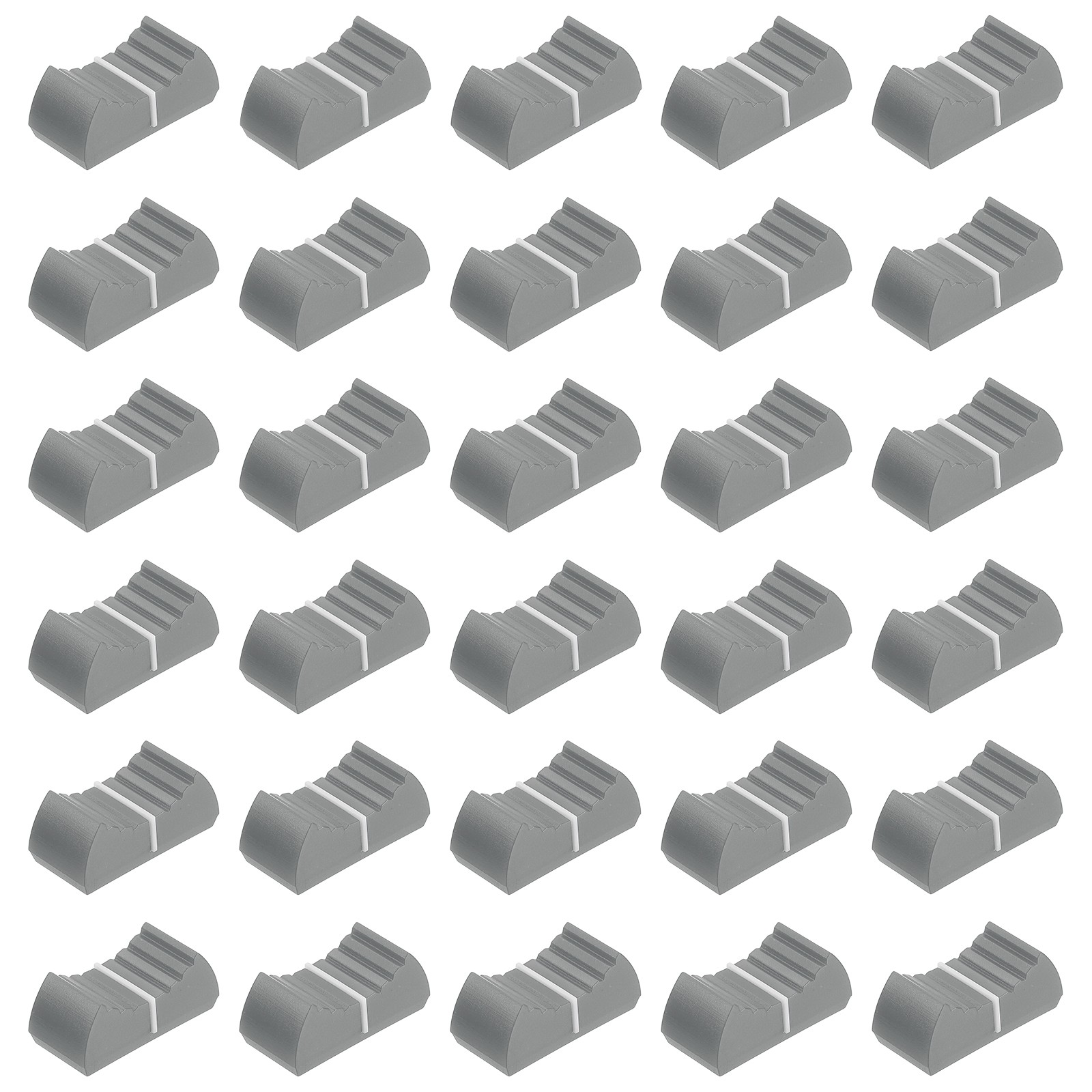 Straight Slide Potentiometer Knob 4x1mm/0.16x0.04 Inch Gray White Pack of 30
