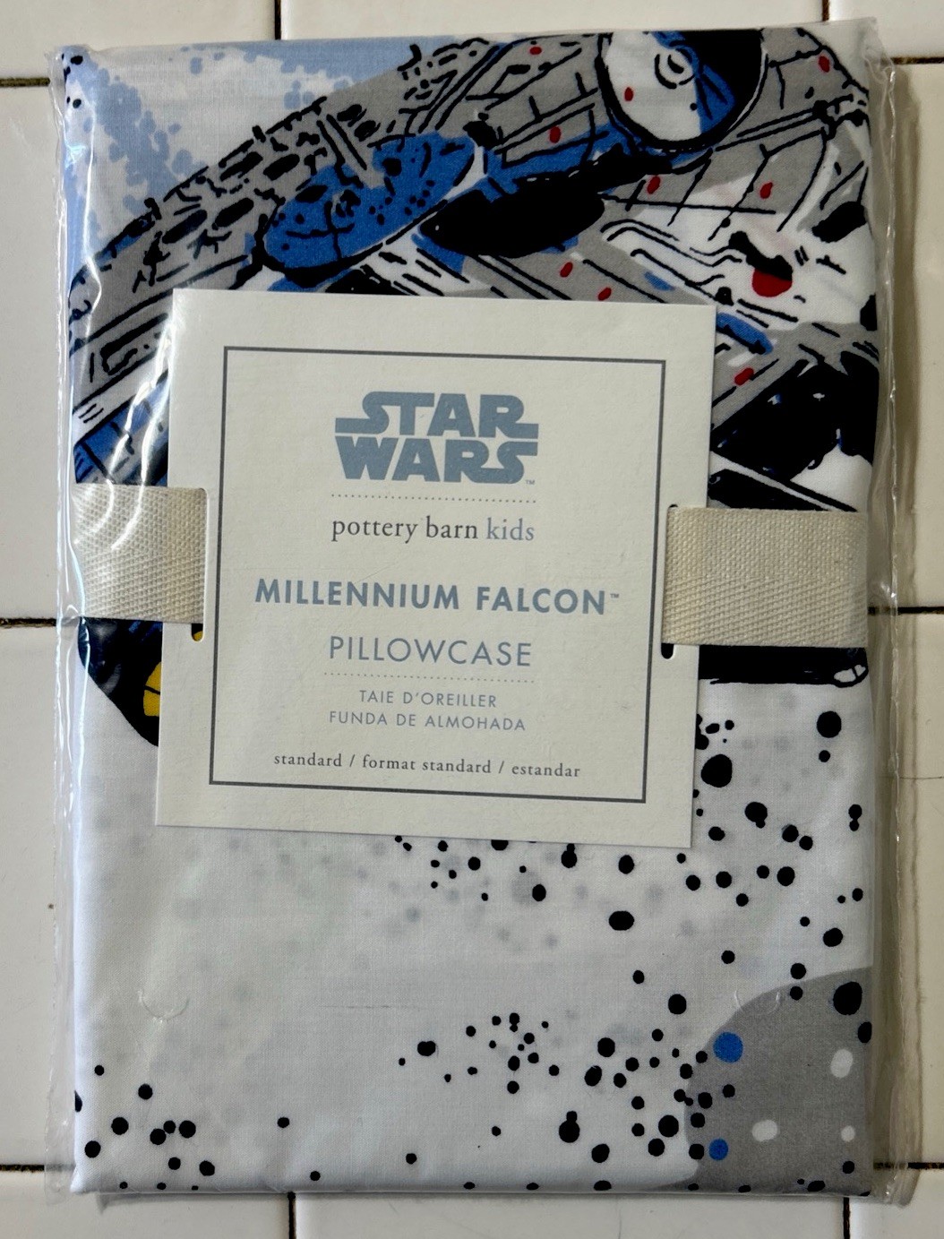 Pottery Barn Kids Star Wars Millennium Falcon Standard Pillowcase Organic