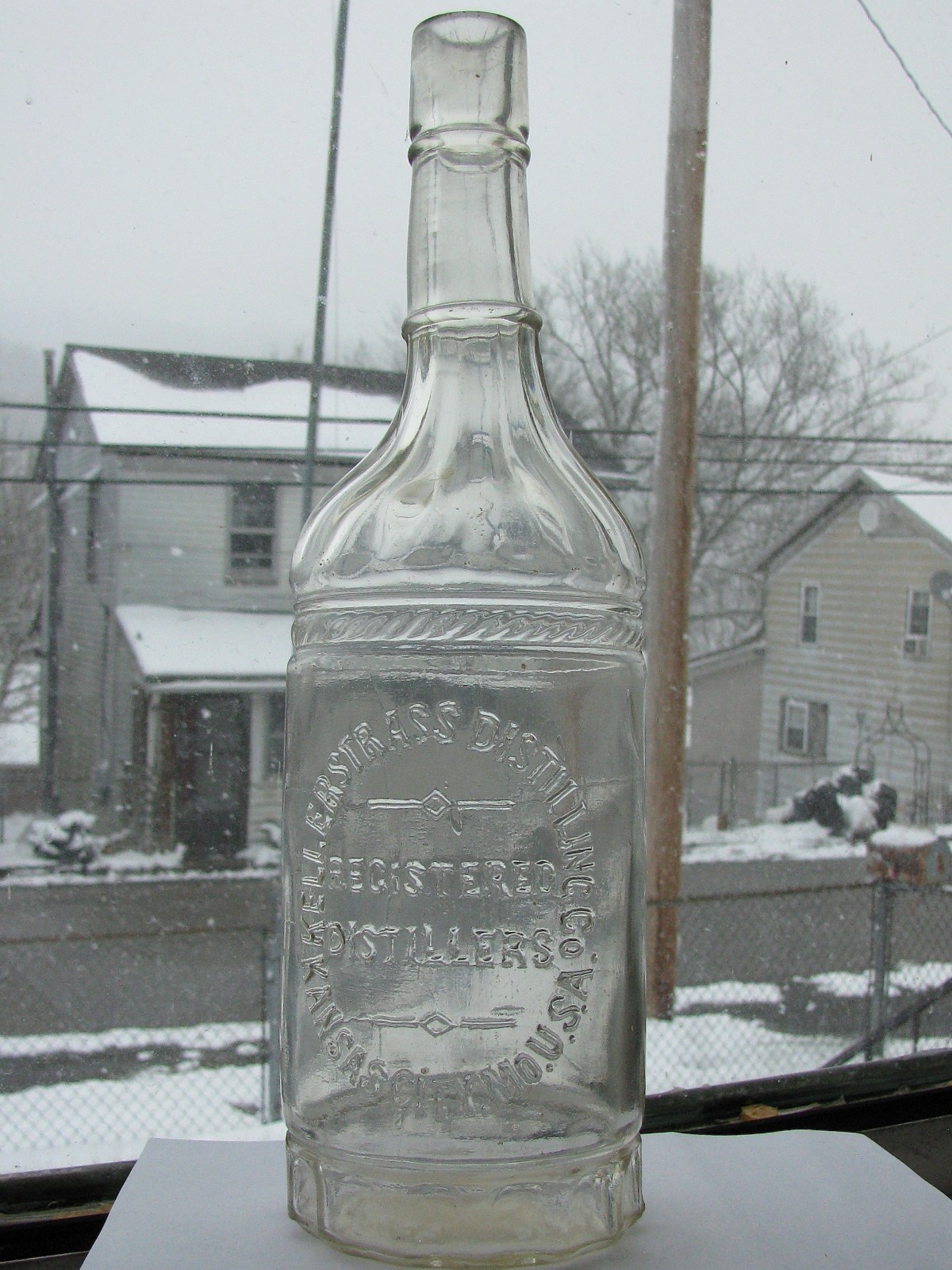 1900 Kellerstrass Distilling Co. Kansas City MO, Pre-prohibition Liquor Bottle