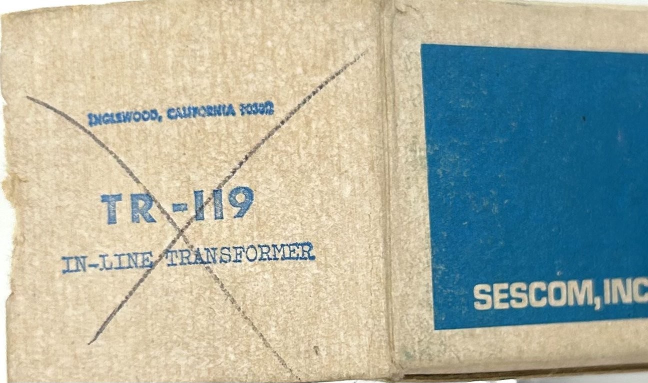 Vintage Sescom TR-119 XLR Microphone Cable Connector