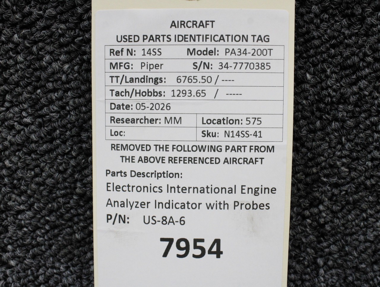 US-8A-6 Electronics International Engine Analyzer Indicator with Probes