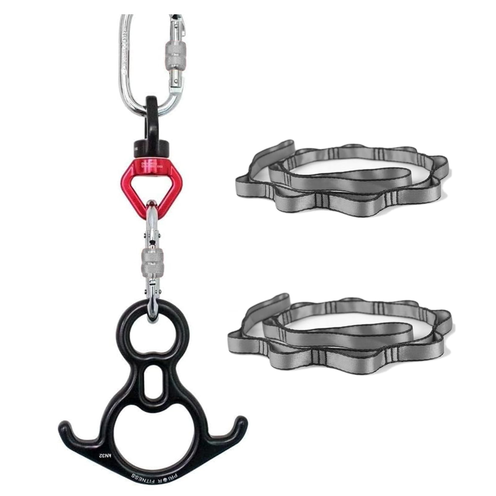 Prior Fitness Aerial Silk Hardware Deluxe Professional Set Aerial Silk