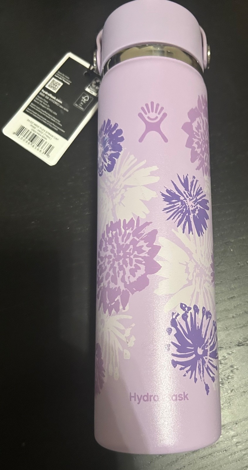 NEW WITH TAGS  HYDROFLASK 24 OZ WIDE FLEX STRAW CAP & TUMBLER PIXIE