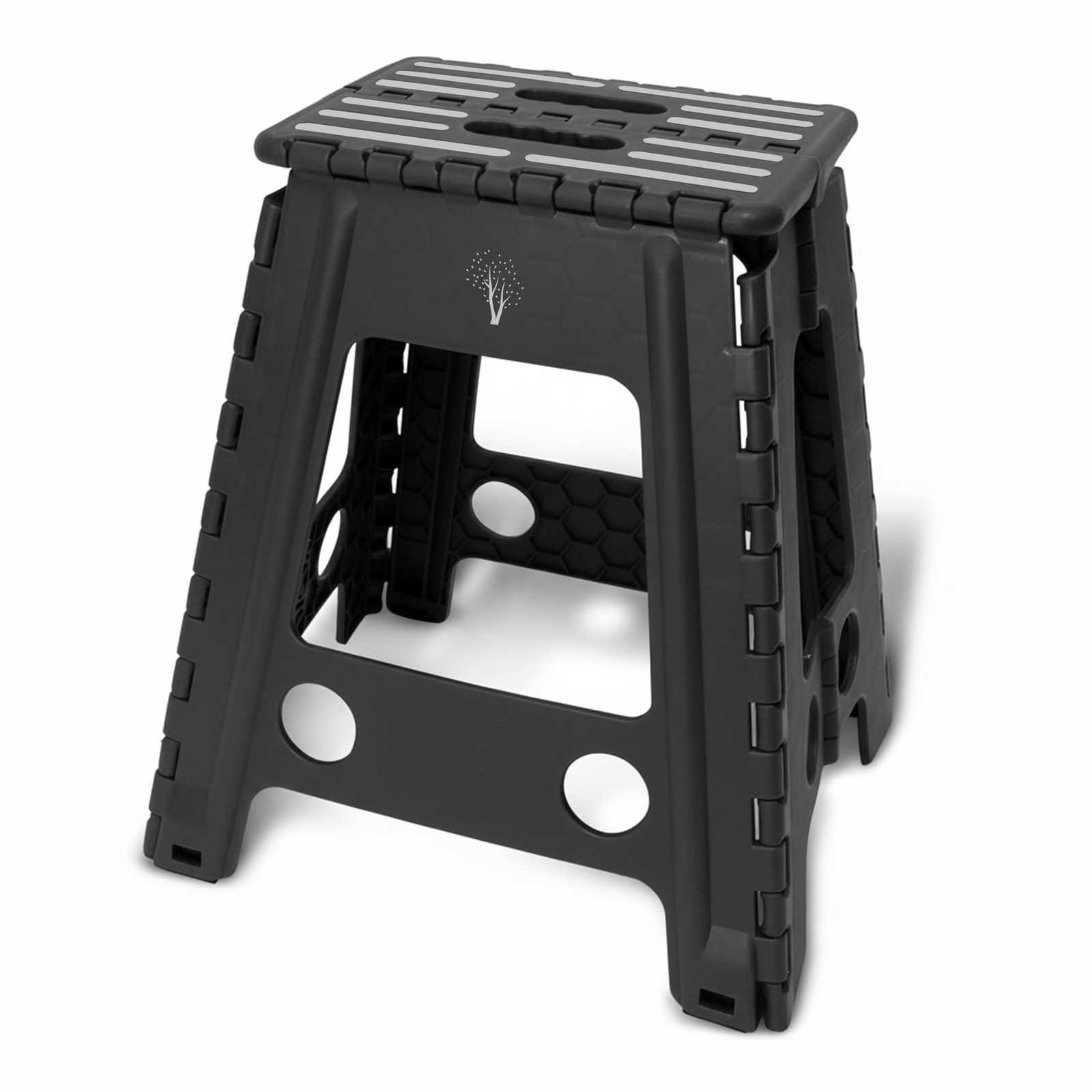 18" Step Stool, Folding Step Stools for Adults, Plastic Foldable Step Stools ...