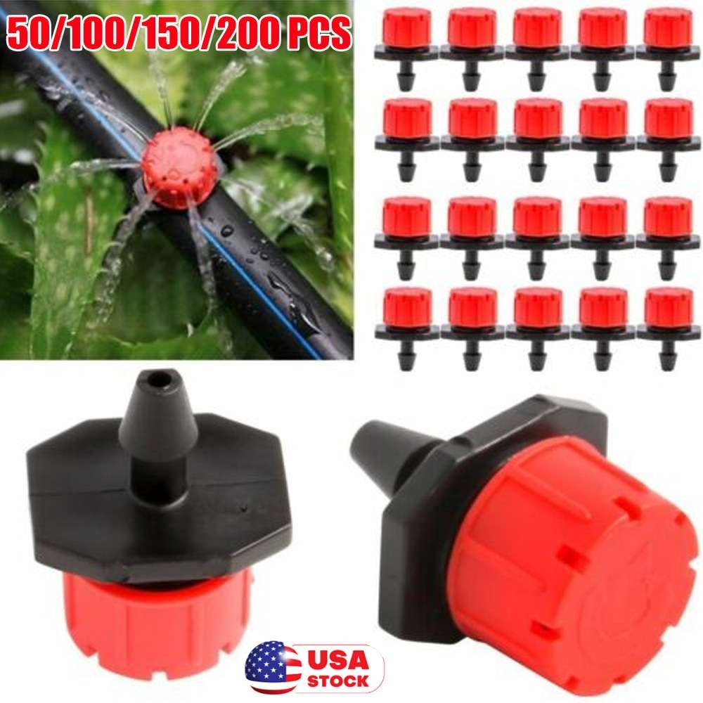 LOT Adjustable Emitter Dripper Micro Drip Irrigation Sprinkler Watering System