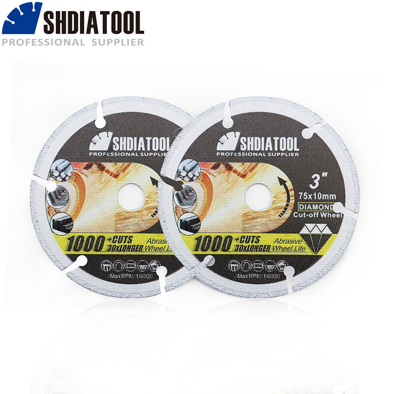 3" / 75mm Diamond Cut-off Wheel Grinder Saw Blades Metal Cutting Discs Cutters