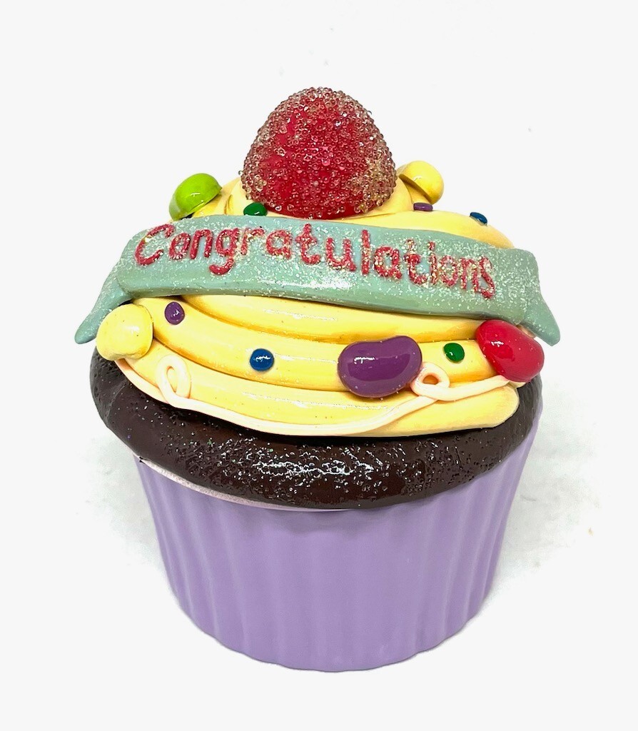 Special Celebrations Cupcake Trinket Box 4 inches