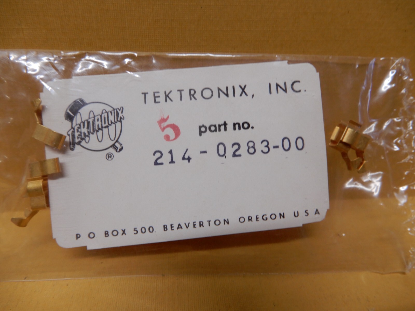 Tektronix 214-0283-00 Gold Plated Probe Ground Qty 5 NOS