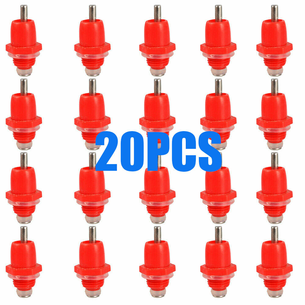 10/20PCS Chicken Water Nipples Bird Drink Water Chicks Quail Hen Poultry NEW
