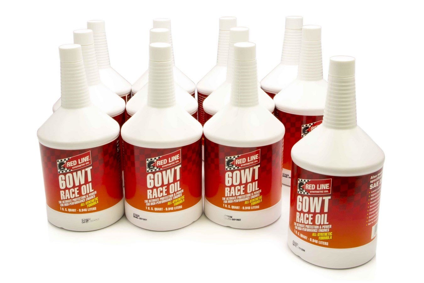 Red Line Motor Oil - Racing - 20W60 - Synthetic - 1 qt - Set of 12