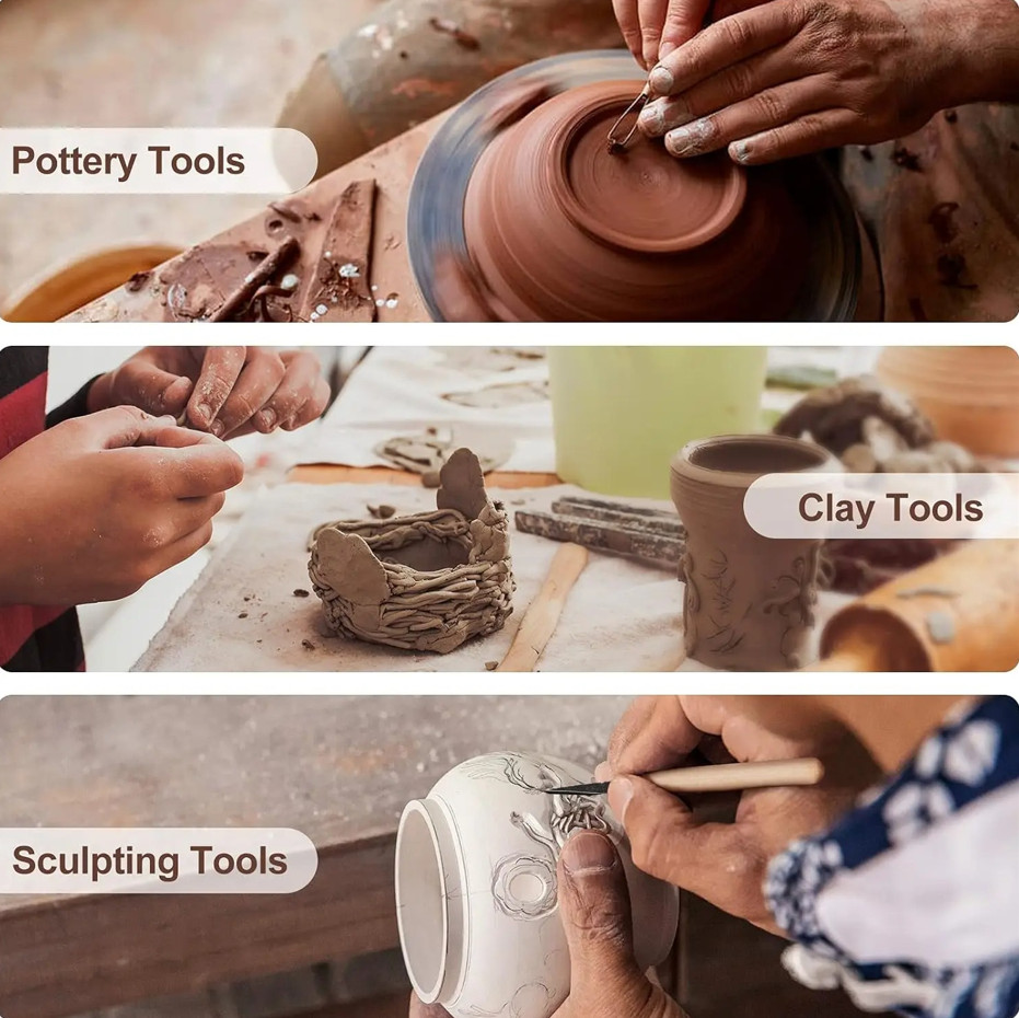 11pcs Pottery Clay Sculpting Tool Set Double Sided Ceramic Polymer Tools