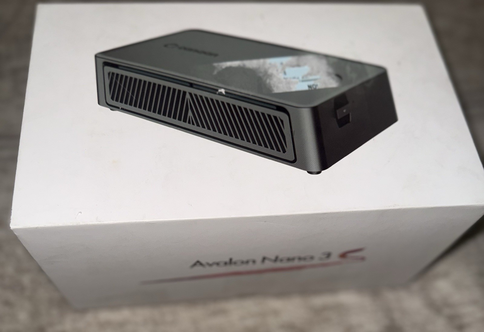 Canaan Avalon Nano 3S Bitcoin ASIC Miner 6TH/s 140W Black PSU Complete Box