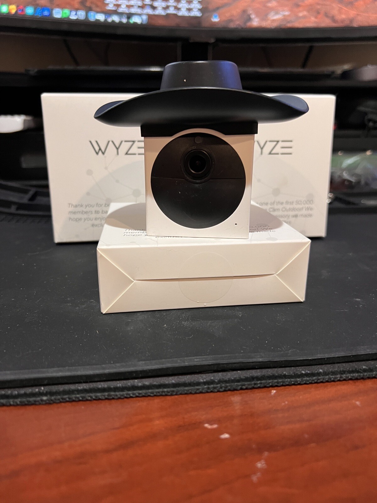 Wyze Cam Outdoor Cowboy Hat Exclusive 50000 Backer Gift Black New
