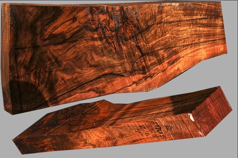 EXHIBITION TURKISH WALNUT WOOD RIFLE GUN STOCK BLANK(ITEM#MU3) CHIRON WALNUT