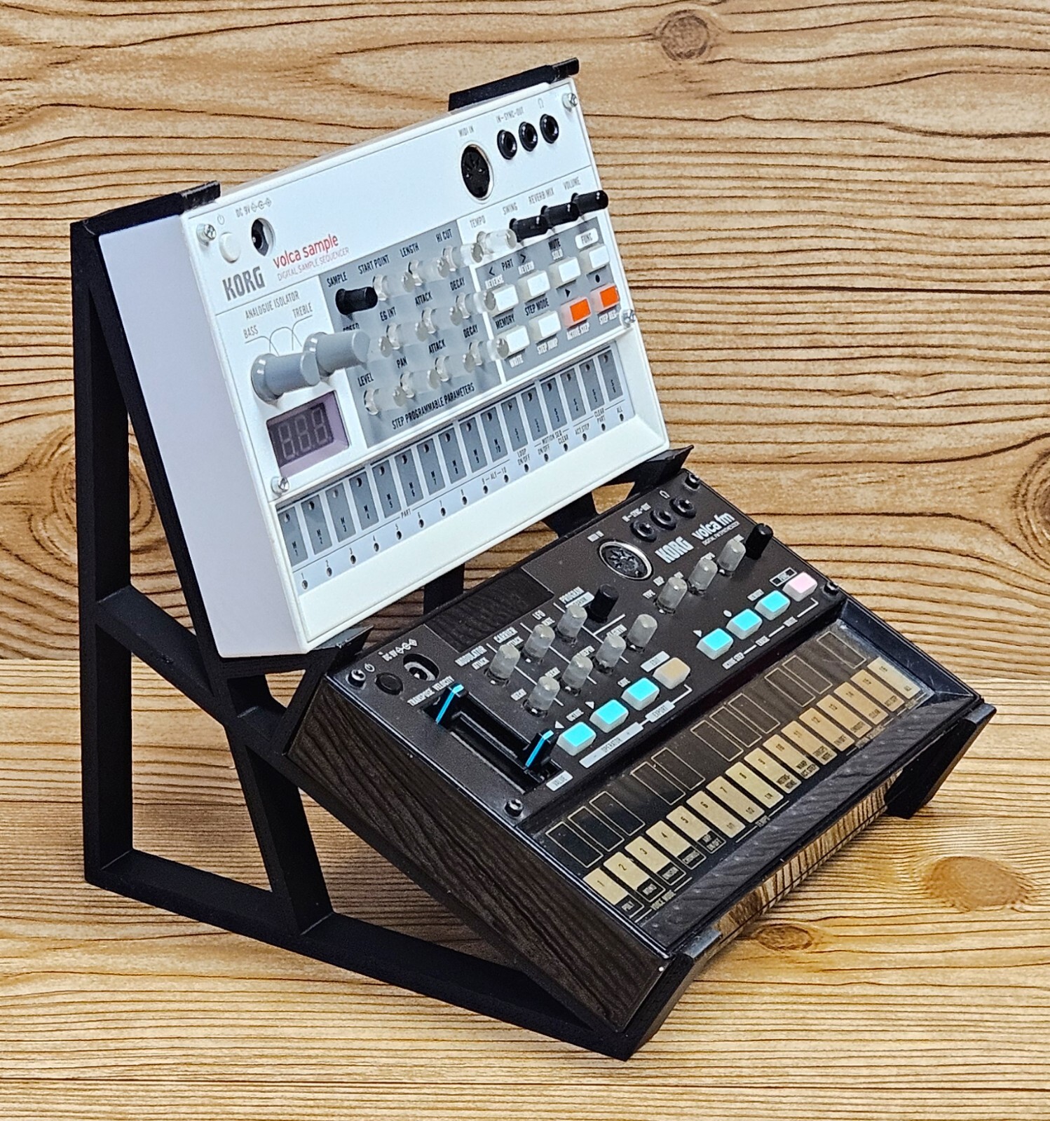 2 Tier Black Desktop Stand for Korg Volca Beats Drum Rhythm Machine Synthesizer