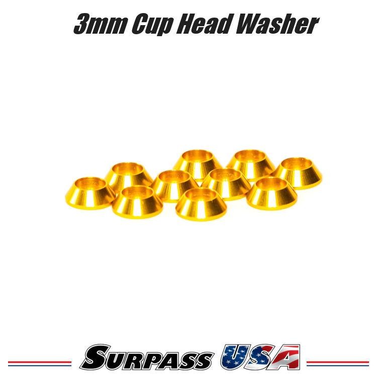 Surpass USA 3mm (M3) Cup Head Aluminum Washer (10pcs)