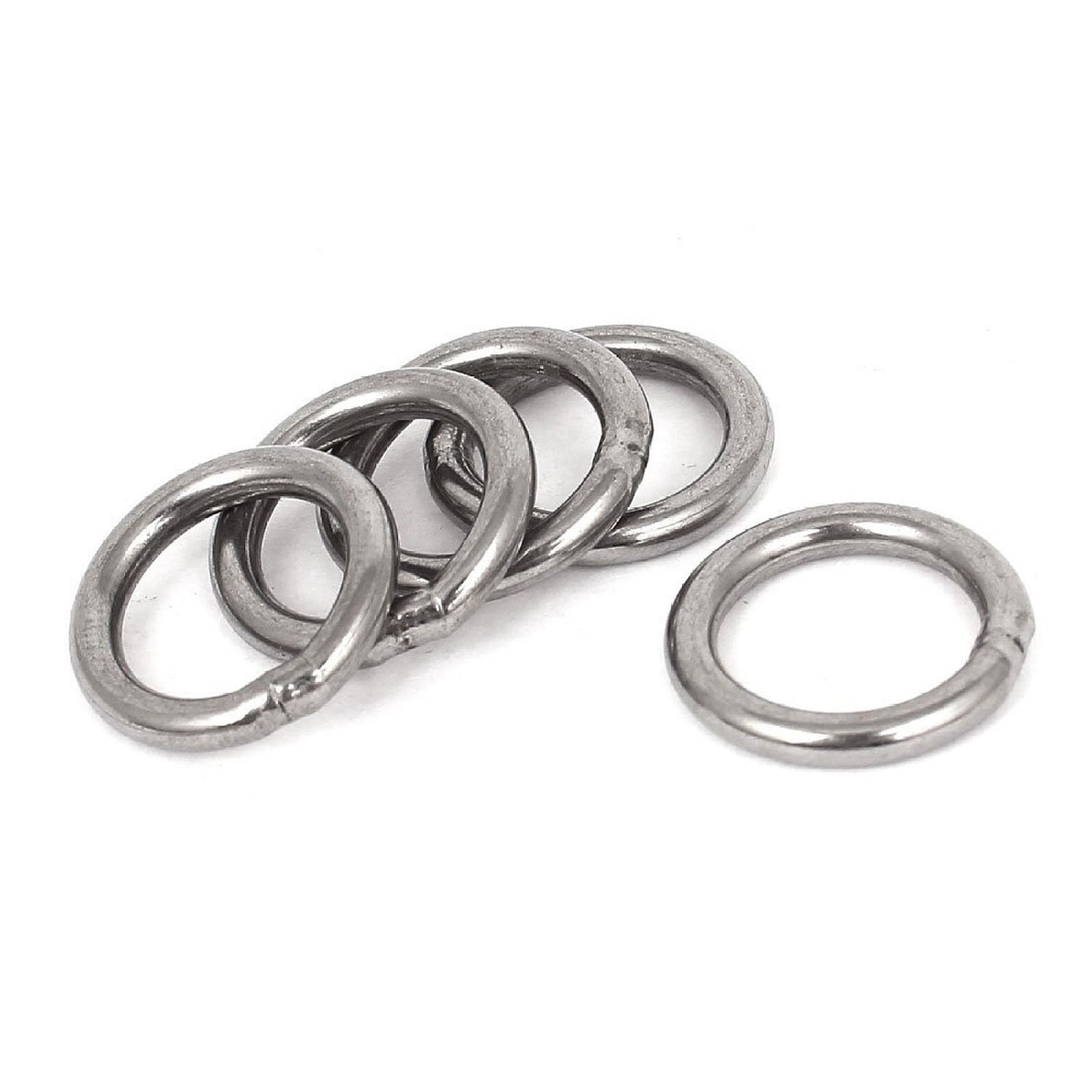 20mm x 3mm Stainless Steel Webbing Strapping Welded O Rings 20 Pcs P7R43708