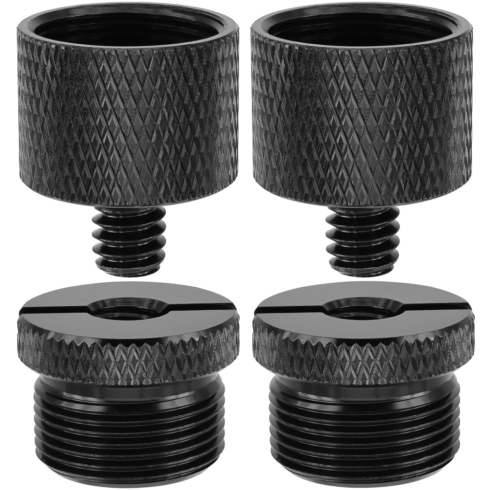 Microphone Stand Screw Adapter 4 Pack 1/4" to 5/8" Thread Converter Set