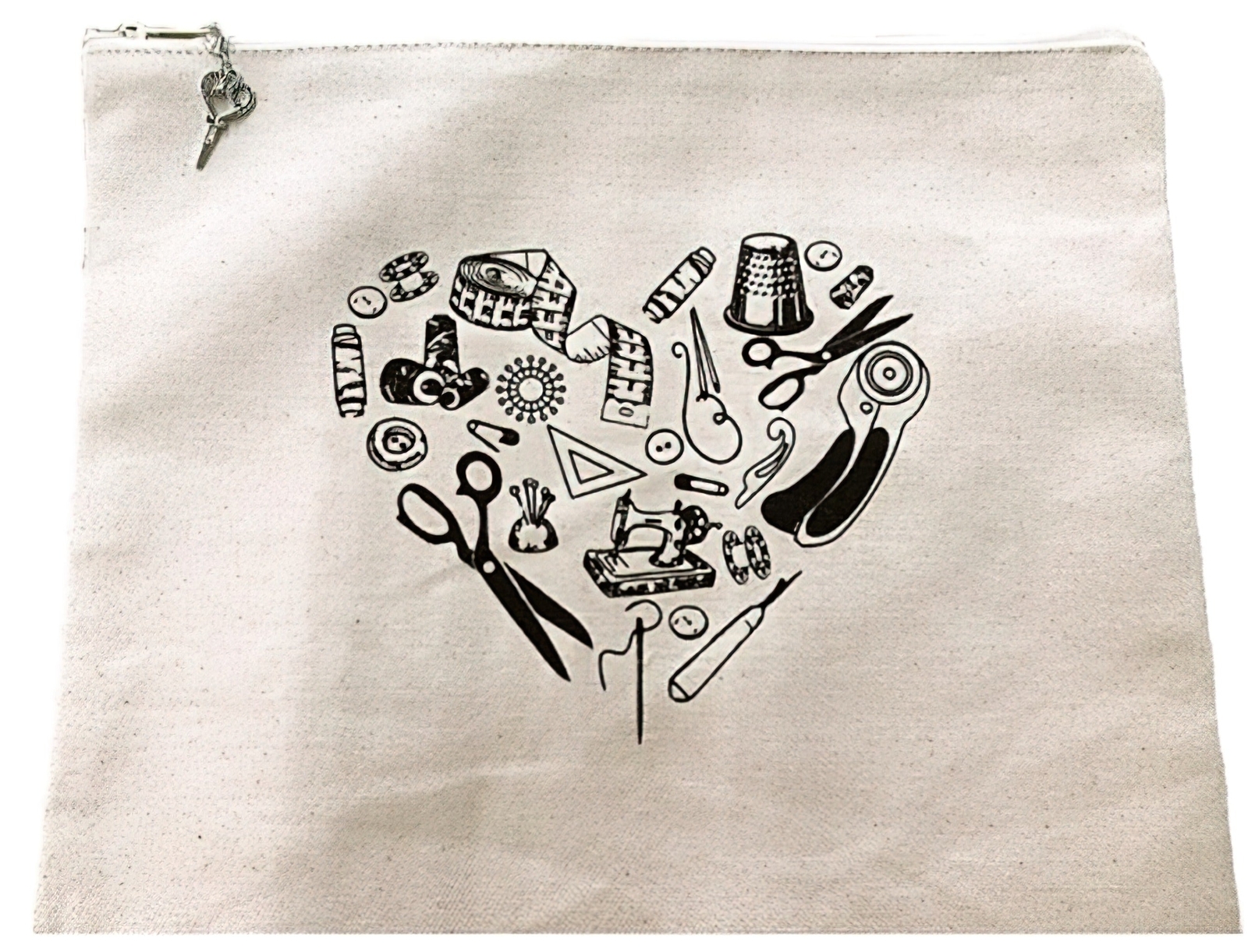 Tool Heart Zip Bag 9x11 by Fanatical Fusion
