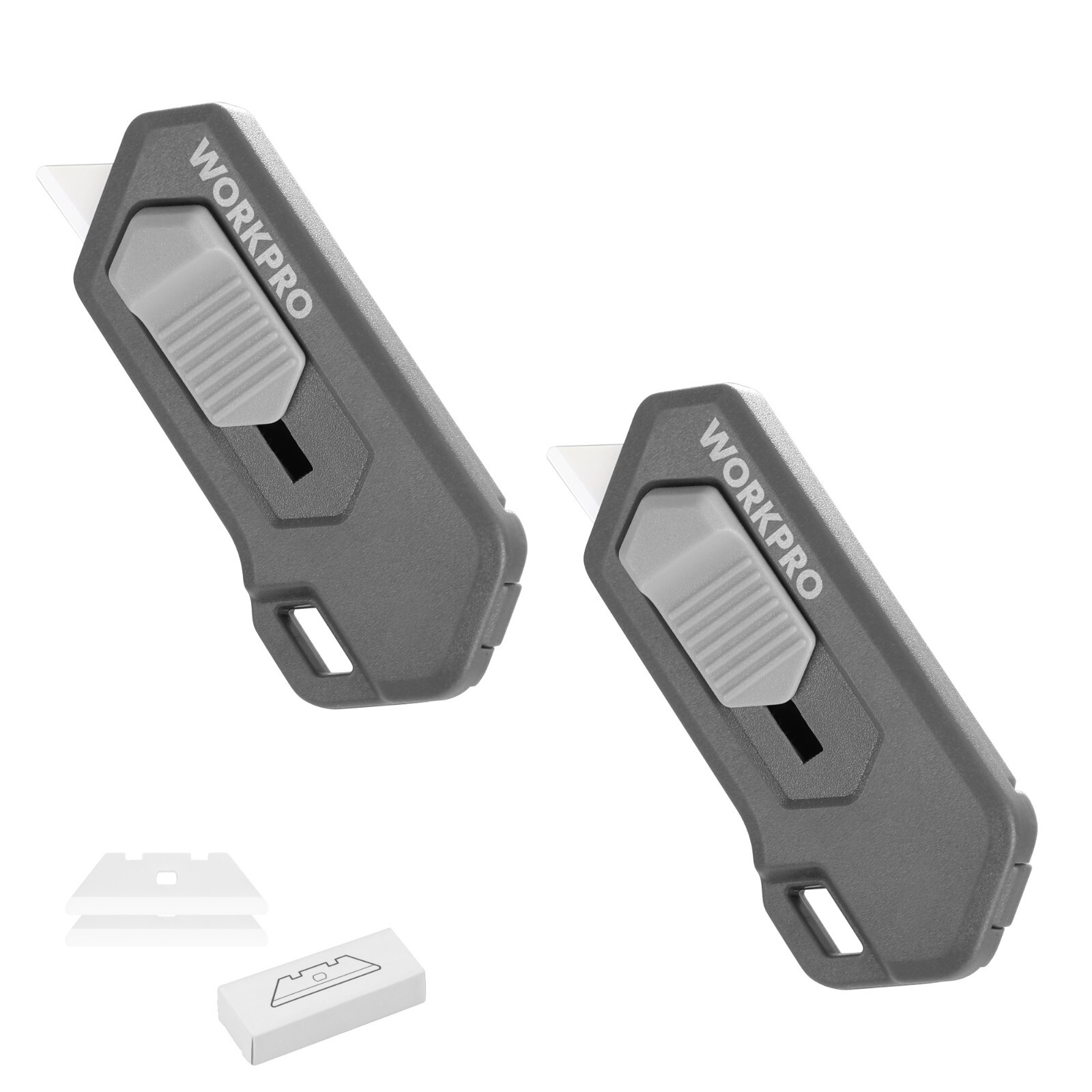 WORKPRO 2PC/3PC/8PC Safe Ceramic Box Cutter Small with Extra Blades Quick Change